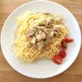 saccoapple's cooksnap of when they made 簡単★アボカド★ツナ★チーズ★パスタ.