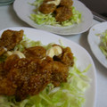 じょうじょうちゃん's cooksnap of when they made 鶏の唐揚げ❀オイゴマソー酢和え.