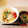 ikechiso's cooksnap of when they made 甘辛だれの冷たいうどん★☆.