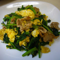 まほじょ's cooksnap of when they made ほうれん草と豚肉の炒め物.