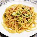 カプチーナ！'s cooksnap of when they made 絹さやとシーチキンの和風醤油パスタ.