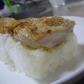 Rebekah's cooksnap of when they made 鶏と柚子胡椒の押鮨.