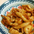 あさここなっつ's cooksnap of when they made おつまみにも♪鶏皮の豆板醤炒め.