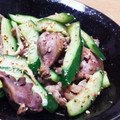 京ん家's cooksnap of when they made 砂肝ときゅうりのササッと炒め！.