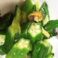 そらとはる:D:D's cooksnap of when they made きゅうりとオクラの簡単サラダ☆海苔入り♪.