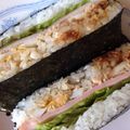 ハルカ☆Ａ's cooksnap of when they made サンドイッチ風♪ハムと卵のおにぎらず.