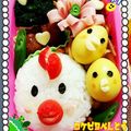 トニー・スターク's cooksnap of when they made 簡単！にわとりとヒヨコのお弁当キャラ弁.