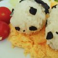 アカフンまん's cooksnap of when they made パンダおにぎり♪子供大喜び!!!!.