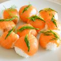 kaiselim's cooksnap of when they made サーモンの手まり寿司.