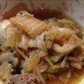 hamuyuka's cooksnap of when they made お鍋にお任せ！白菜のすき焼き風煮込み.