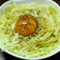 しししむむむ's cooksnap of when they made ダイエットや夜食にキャベツで釜玉うどん風.
