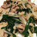 ゆきんこo_ov's cooksnap of when they made 豚コマ肉とニラもやしの炒め物.