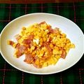 いちご＆大福's cooksnap of when they made ベーコンとコーンと玉子炒め.