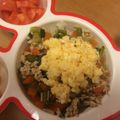 gomaneko's cooksnap of when they made とりあえず栄養！な三色丼（ずぼらver..