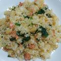 ビブミシュ's cooksnap of when they made 鮭とほうれん草のチャーハン.