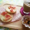 Kαi＊MαMα's cooksnap of when they made イングリッシュマフィンの生ハムチーズ乗せ.