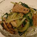 HIDEAKIRA's cooksnap of when they made 豆板醤でピリ辛★水菜の豚しゃぶ.