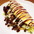 YUKIKI☆'s cooksnap of when they made 唐揚げリメイクとんぺい焼き風.