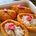 shimaru's cooksnap of when they made ❀桜の塩漬けで♪春のおいなりさん❀.