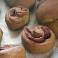 むぅ's cooksnap of when they made 抹茶のあんこロールパン.