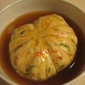 風の町のＰｅｃｏ's cooksnap of when they made 豆腐と鶏挽き肉の茶巾.