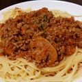 あせこママ♥'s cooksnap of when they made 即席＊ミートソーススパゲティー.