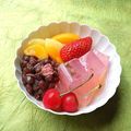 カルン's cooksnap of when they made 桜寒天のフルーツあんみつ♪.