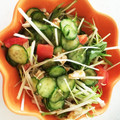 まいうぅ's cooksnap of when they made ひとりランチ☆水菜とささみとトマトサラダ.