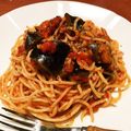 めーらー's cooksnap of when they made 茄子とトマトのパスタ♪.