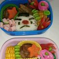 金魚３１５'s cooksnap of when they made 妖怪ウォッチ＊おにぎり侍のキャラ弁.