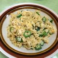 もり公's cooksnap of when they made オクラとジャコの簡単チャーハン.