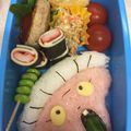 manakon's cooksnap of when they made 妖怪ウォッチ キャラ弁 ばくろばあ.