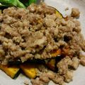 おもちboo's cooksnap of when they made 給食menu＊南瓜のそぼろあんかけ.