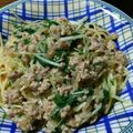 なーた142's cooksnap of when they made チーズ好きに♡鶏ミンチのチーズ風味パスタ.