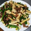 mataeeee's cooksnap of when they made 簡単！早い！彼も満足のチンジャオロース♪.