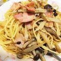 りんごりー's cooksnap of when they made 牛蒡とベーコンの和風パスタ.