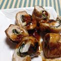 まいりとる's cooksnap of when they made ササミの海苔シソ梅チーズロール照り焼き.
