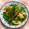 にきけん's cooksnap of when they made 竹輪と絹さやの鰹節炒め.