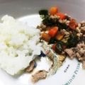 まあたたち's cooksnap of when they made 離乳食後期＊小松菜と豚挽き肉のだし煮.