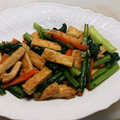 mikutty's cooksnap of when they made 超簡単！京揚げと小松菜の炒め煮♪.