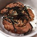 りんごのど飴's cooksnap of when they made 豚丼 ローストポークをリメイク.