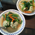 まっきー♪３７'s cooksnap of when they made 簡単！ほうれん草と鶏団子のスープ.