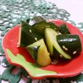 赤い電話's cooksnap of when they made 【お弁当・おつまみ】胡瓜のラー油ごま和え.