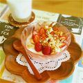 あやぽむCafé♡♡'s cooksnap of when they made 苺きな粉ヨーグルトのメープルがけ✿.
