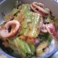 hinaたん's cooksnap of when they made イカとキャベツのにんにく味噌和え.