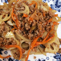 いちいちごーごー's cooksnap of when they made んーまいっ♪れんこんと豚ひき肉の甘辛炒め.