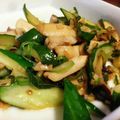 T800's cooksnap of when they made キュウリとキノコのにんにく炒め.
