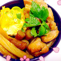 ちまてぃ〜's cooksnap of when they made 「旬」の筍とふき・鶏肉のほっこり煮物~❤.