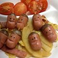 sakurakae's cooksnap of when they made どんぐりソーセー人と木の子のホットサラダ.