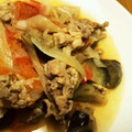 ♪のっつん♪'s cooksnap of when they made 茄子とトマトのさっぱり豚炒め.